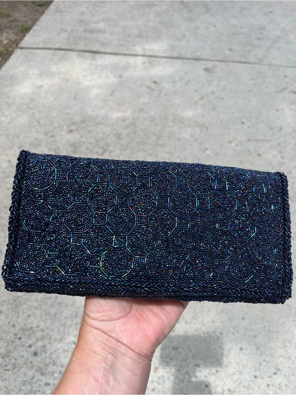 Vintage hand beaded evening bag